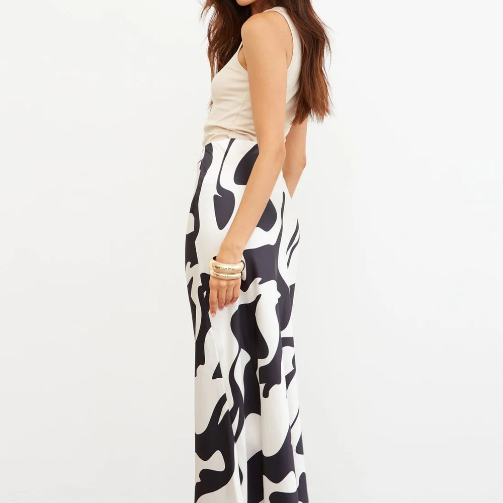 
                  
                    ABSTRACT SATIN MAXI SKIRT
                  
                