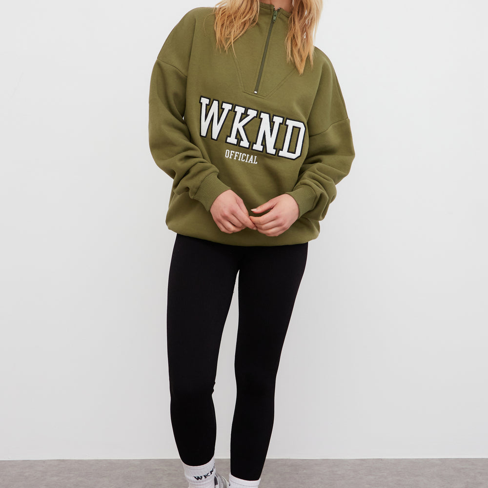 WKND HALF ZIP SWEAT