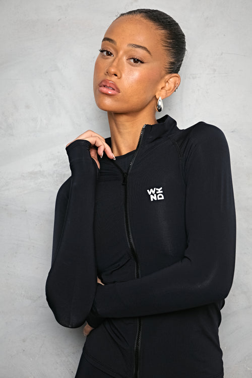 WKND BRANDED LONG SLEEVE ACTIVE ZIP JACKET