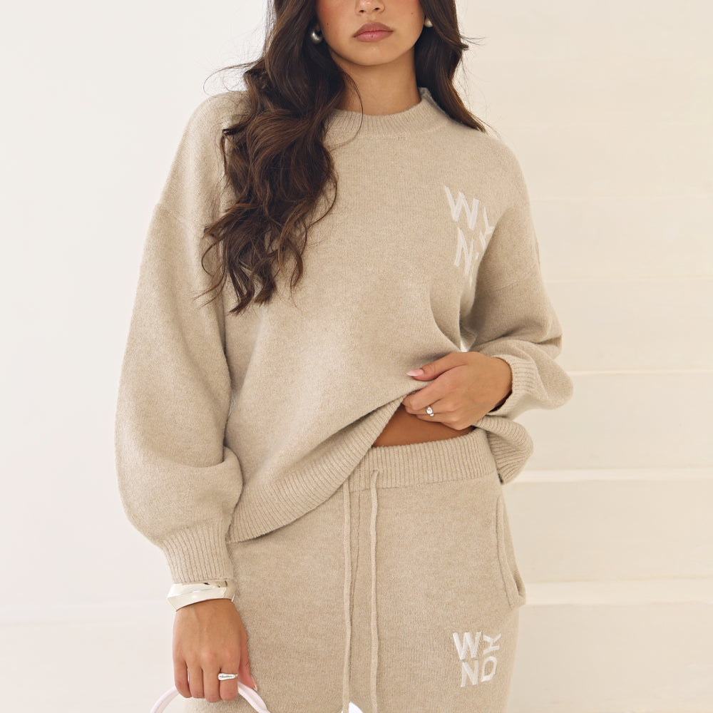 
                      
                        WKND KNITTED JUMPER IN BEIGE
                      
                    