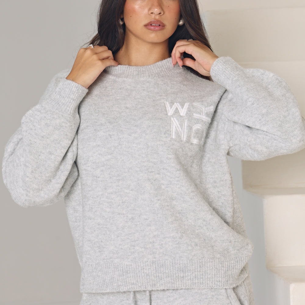 WKND KNITTED JUMPER IN GREY