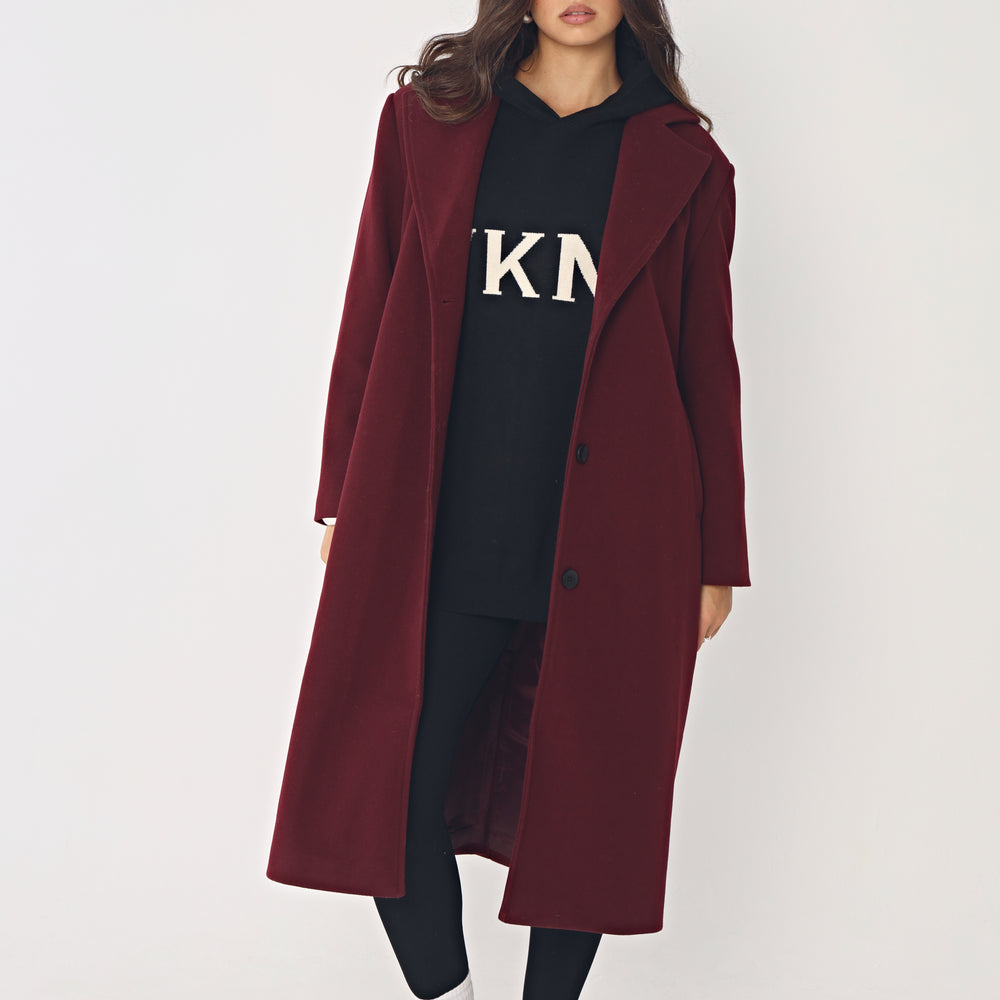 TAILORED BELTED OVERSIZED COAT