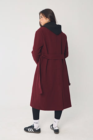 TAILORED BELTED OVERSIZED COAT