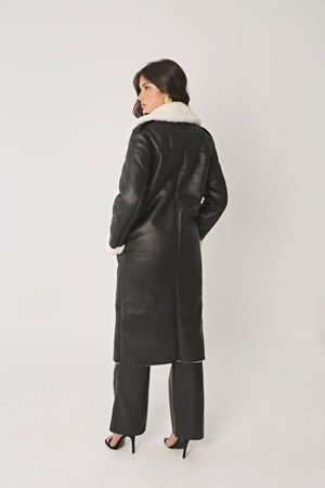 LONGLINE SHEARLING COAT