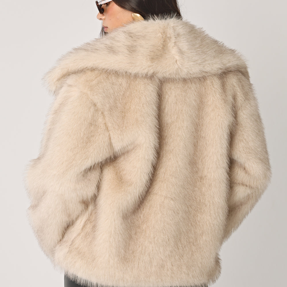 
                      
                        FAUX FUR FUR COAT
                      
                    