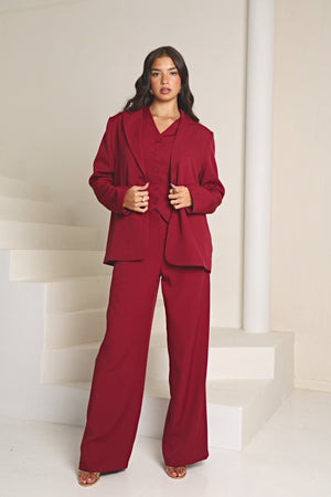 TAILORED WIDE LEG TROUSERS