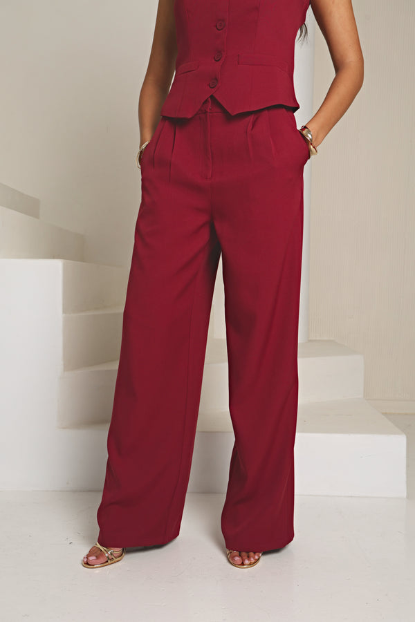 TAILORED WIDE LEG TROUSERS