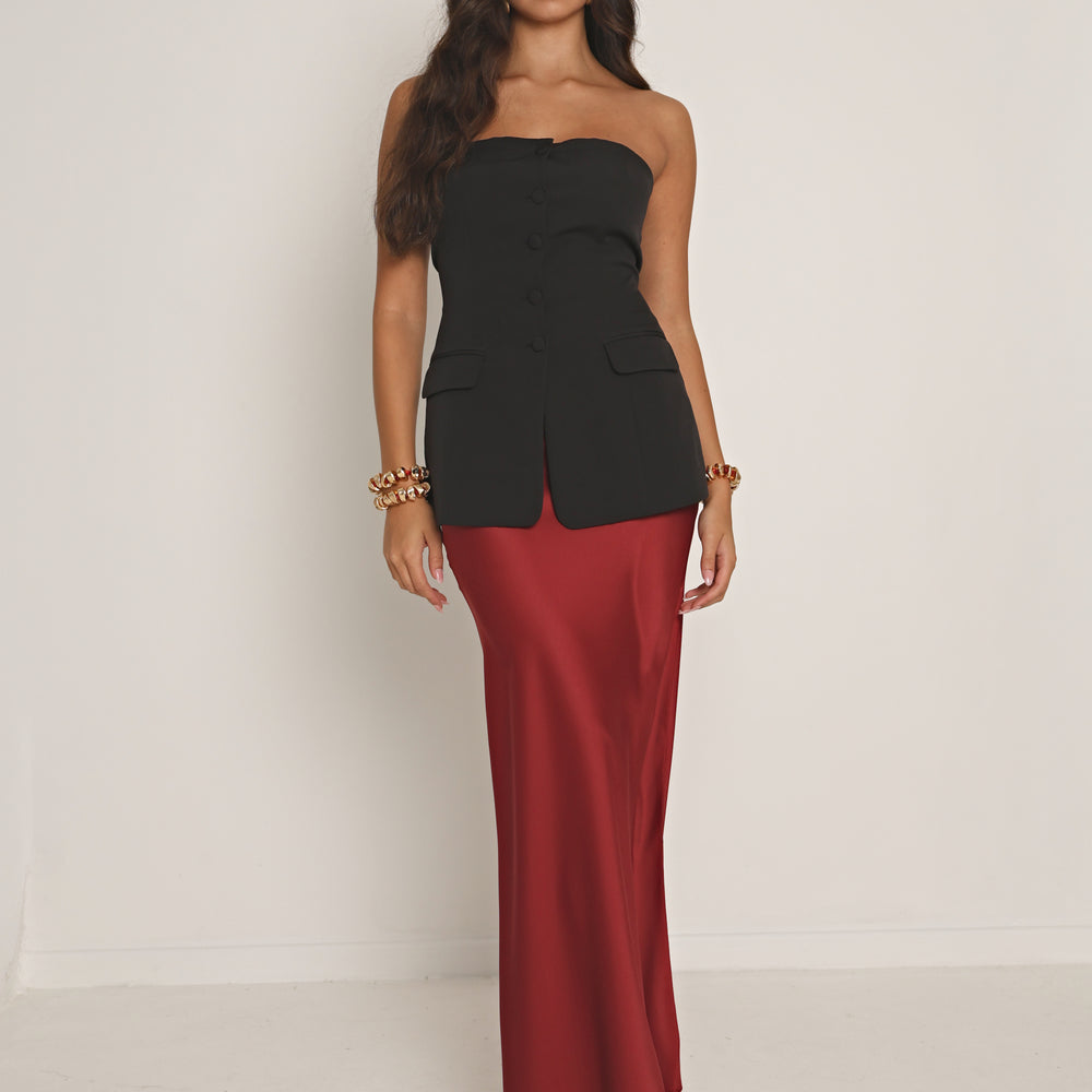 
                      
                        SATIN BIAS CUT MAXI SKIRT
                      
                    