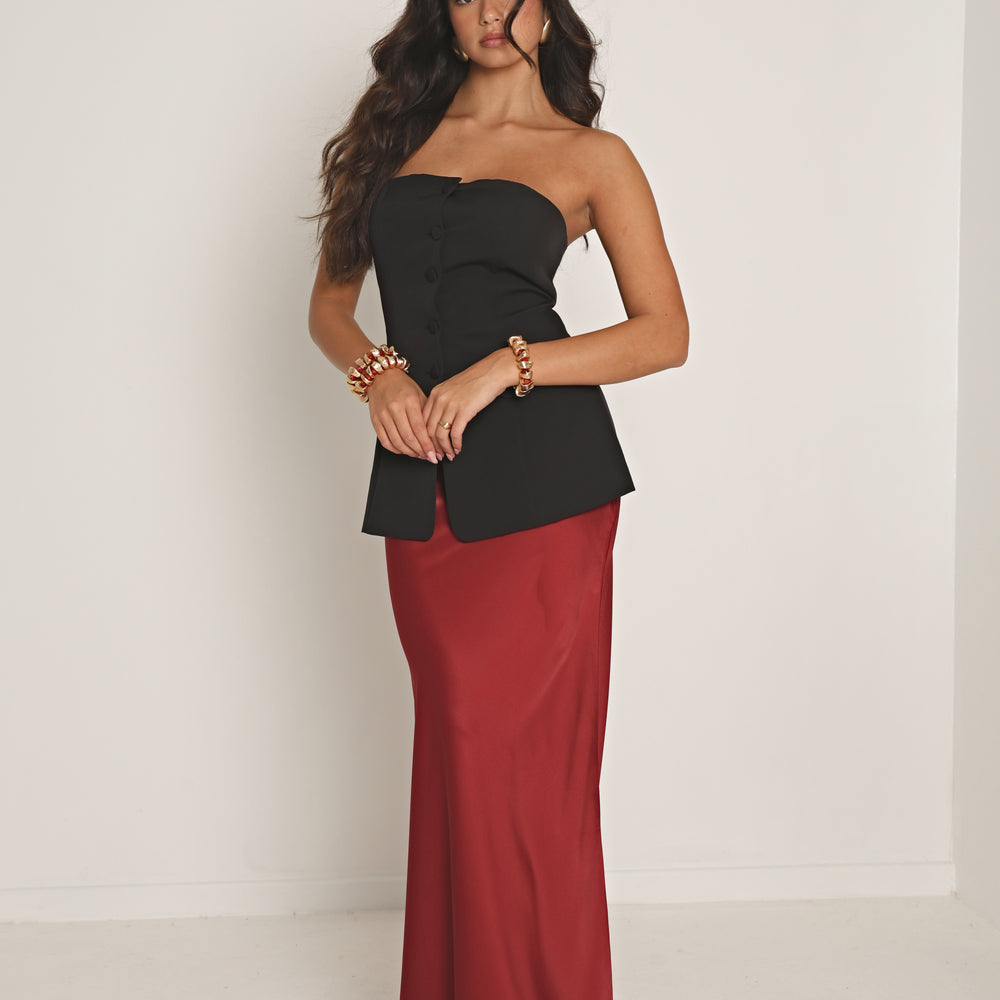 
                      
                        SATIN BIAS CUT MAXI SKIRT
                      
                    