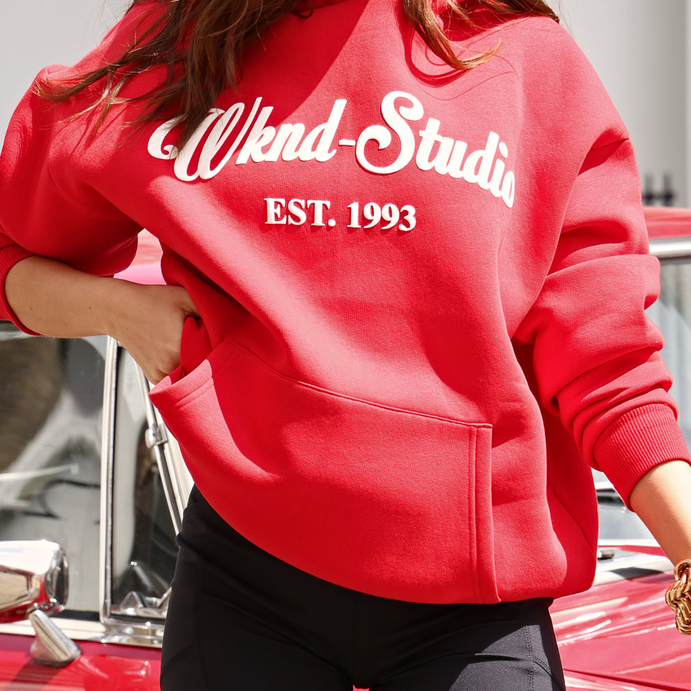 WKND Studio Oversized Hoodie in Red