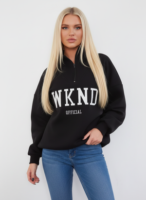 WKND OFFICIAL HALF ZIP SWEAT