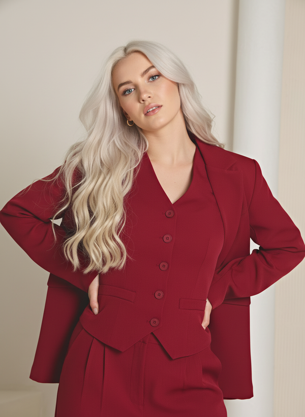 TAILORED BUTTON DETAIL WAISTCOAT