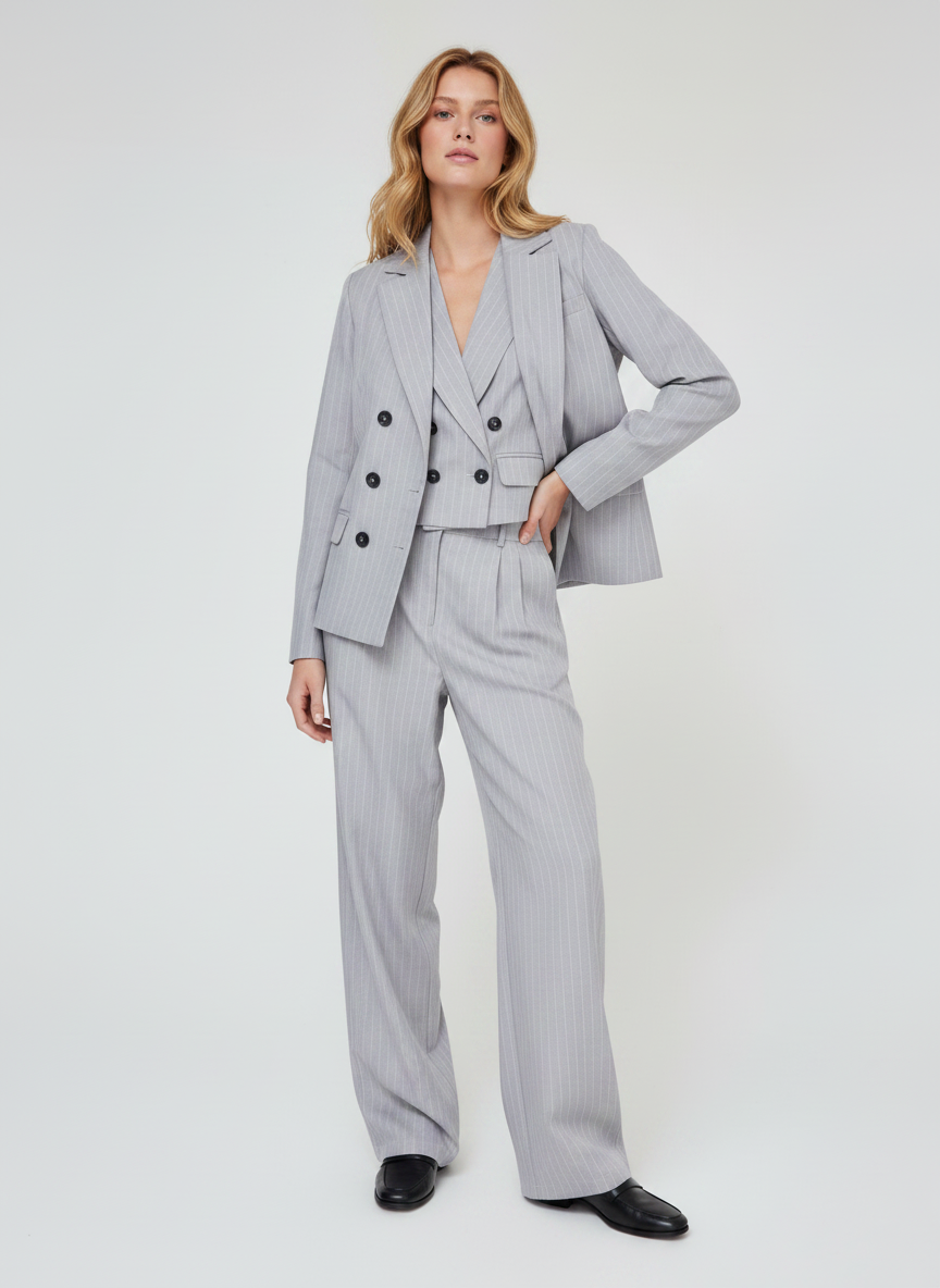 PINSTRIPE OVERSIZED BLAZER