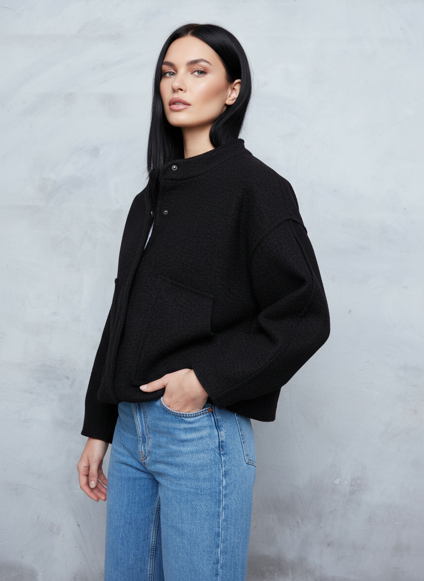 WOOL OVERSIZED BOMBER