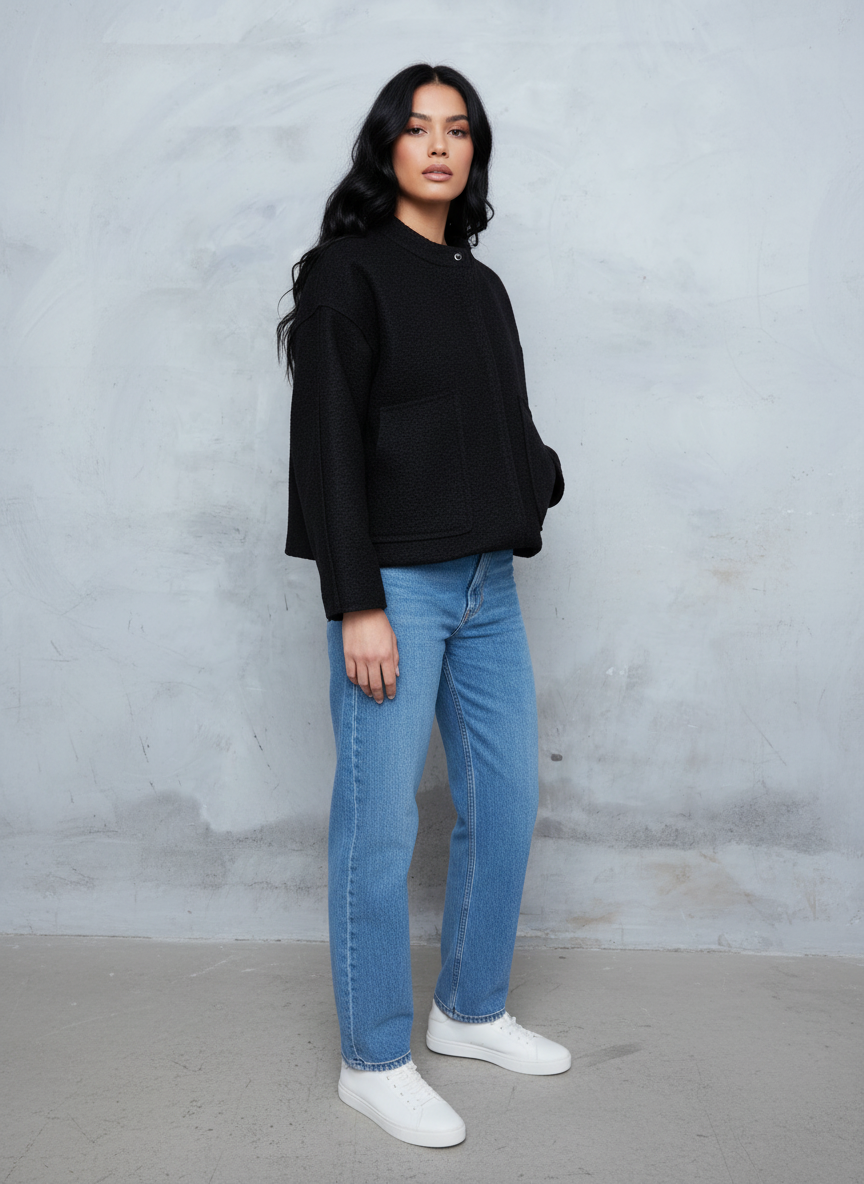WOOL OVERSIZED BOMBER
