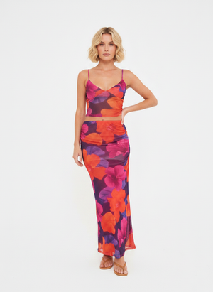 FLORAL MESH CAMI & MAXI CO-ORD