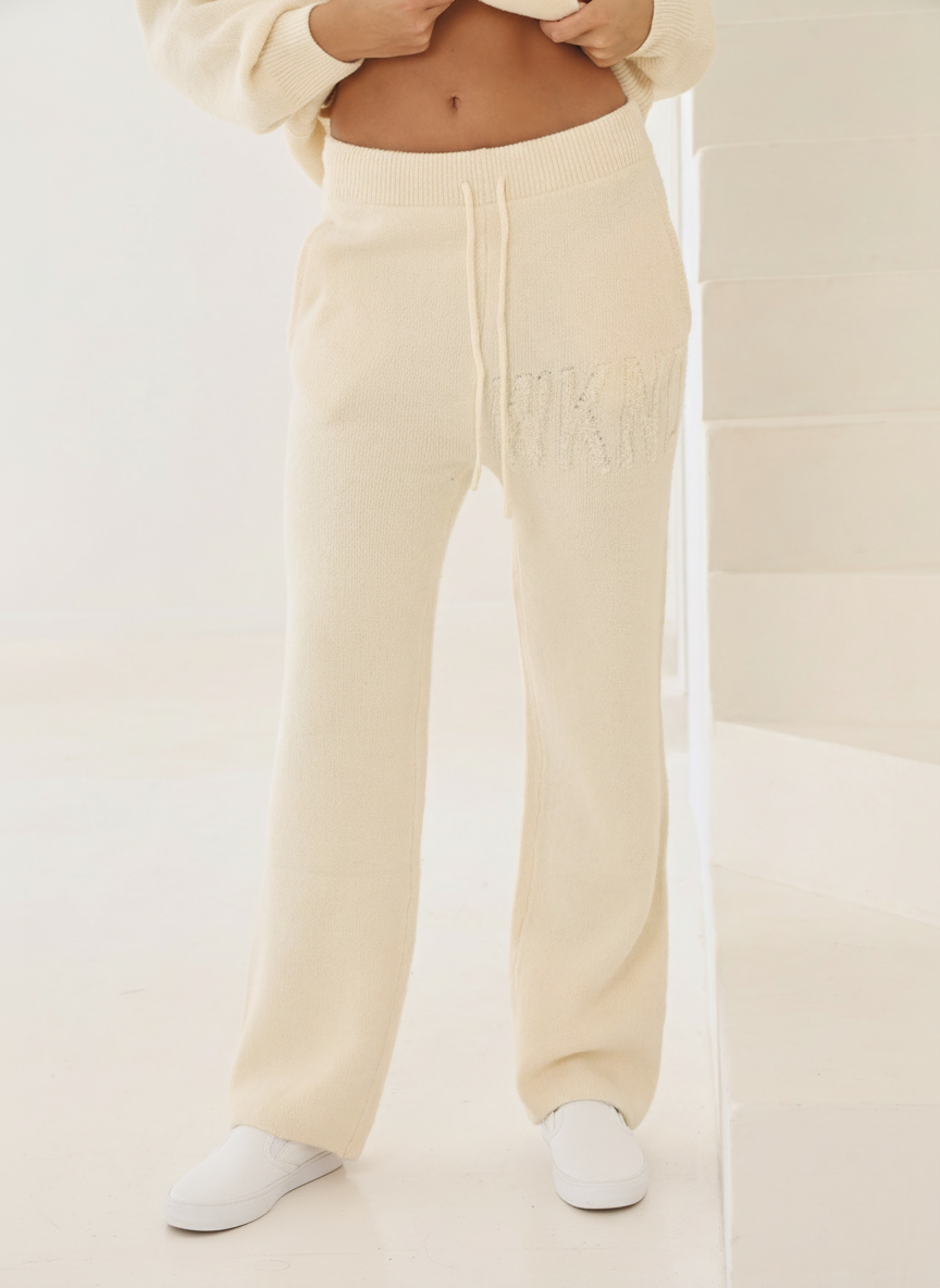 WKND KNITTED WIDE LEG JOGGER