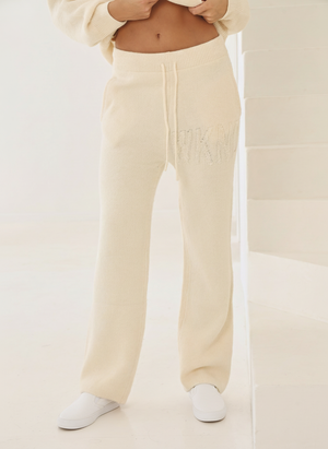 WKND KNITTED WIDE LEG JOGGER