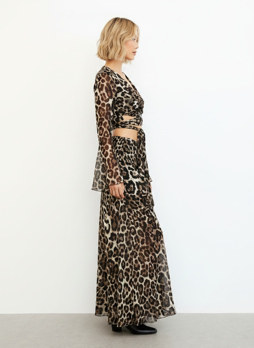 CHIFFON MAXI SKIRT