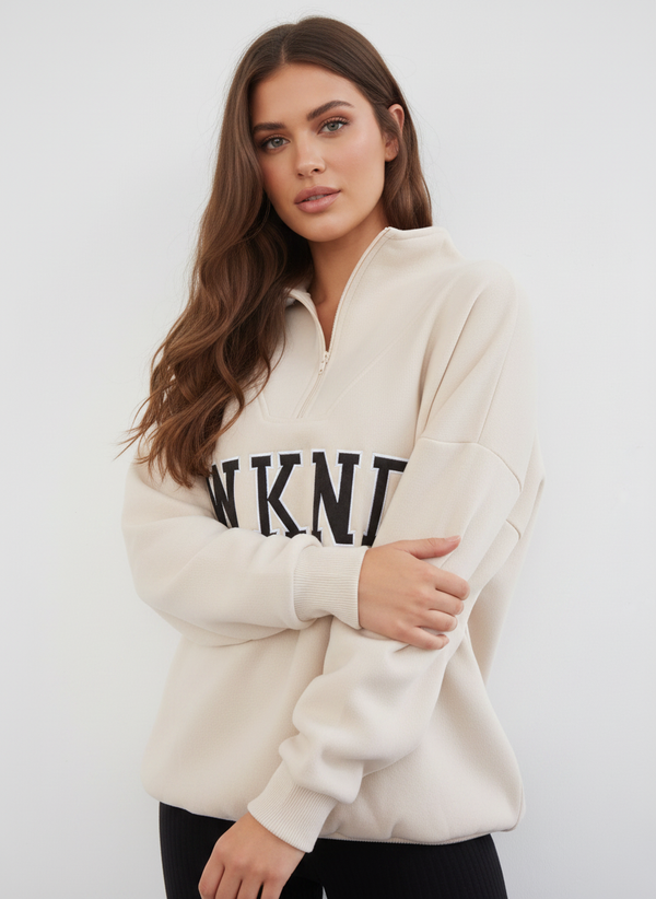 WKND OFFICIAL HALF ZIP SWEAT
