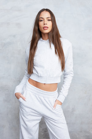 SOFT ZIP THROUGH LOUNGEWEAR HOODIE