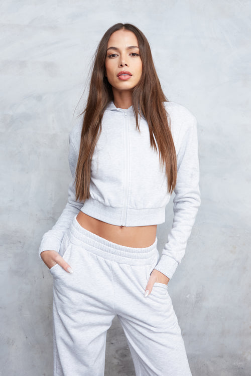 SOFT ZIP THROUGH LOUNGEWEAR HOODIE