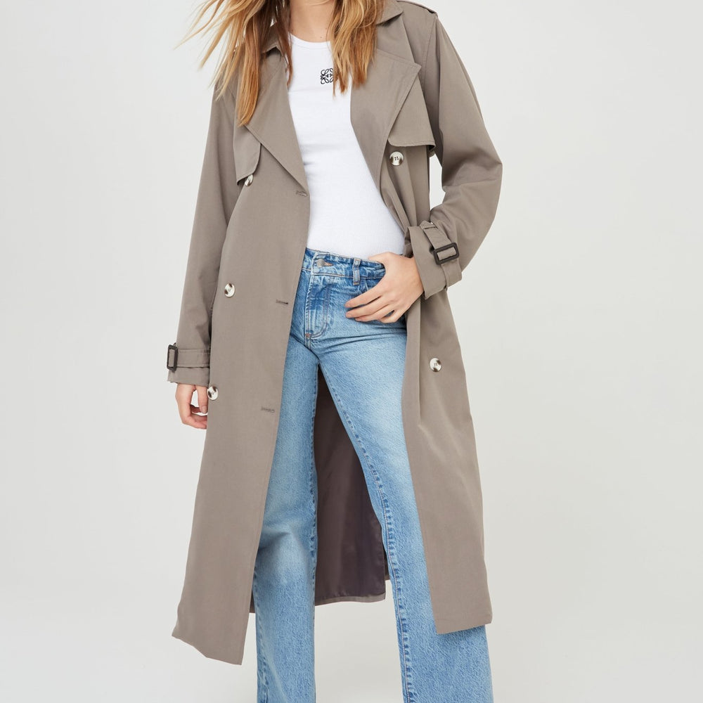 
                      
                        WKND Girl Grey Oversized Trench Coat
                      
                    