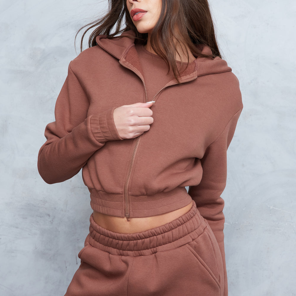 SOFT ZIP THROUGH LOUNGEWEAR HOODIE