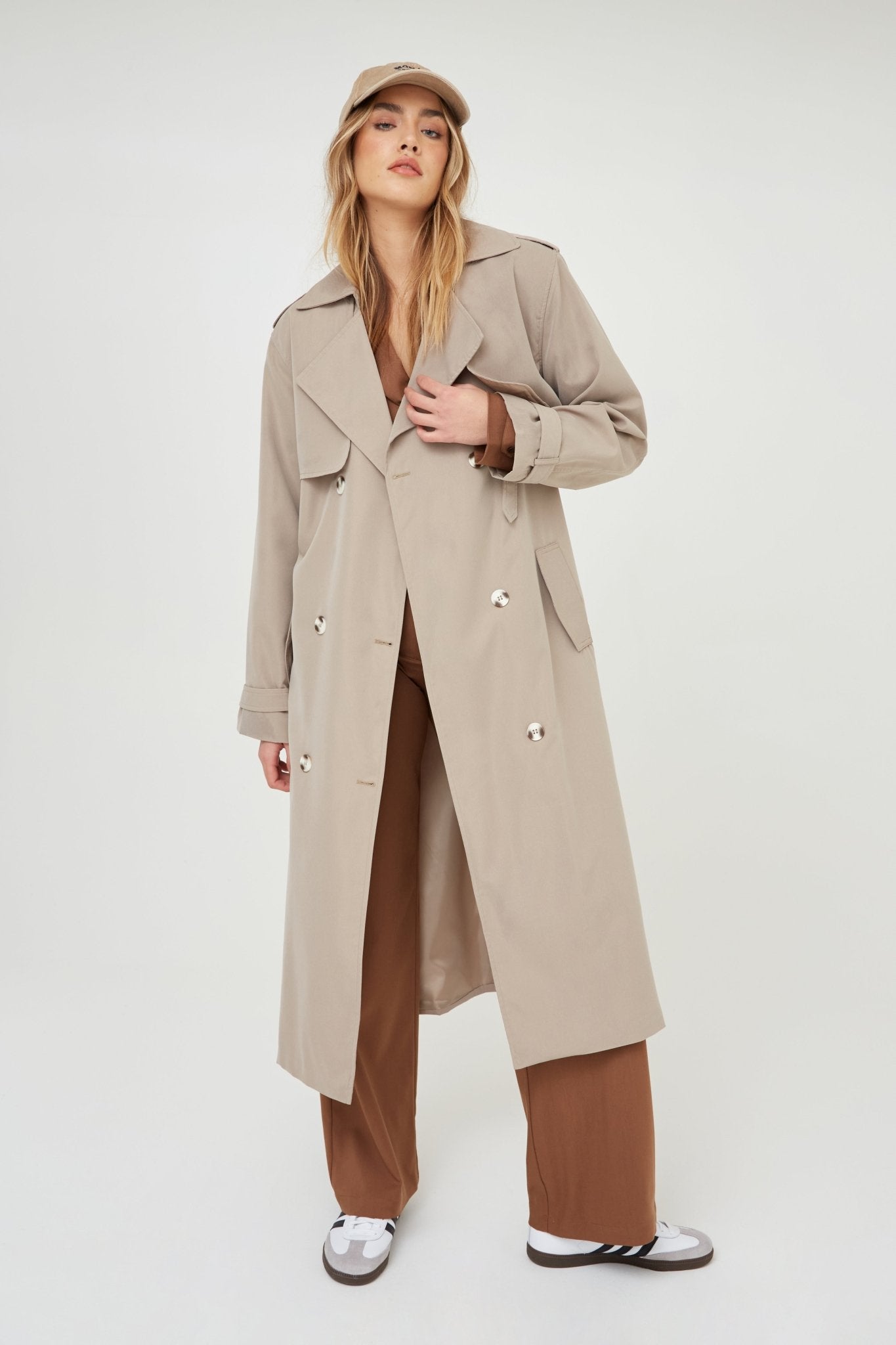 WKND Girl Cream Oversized Trench Coat