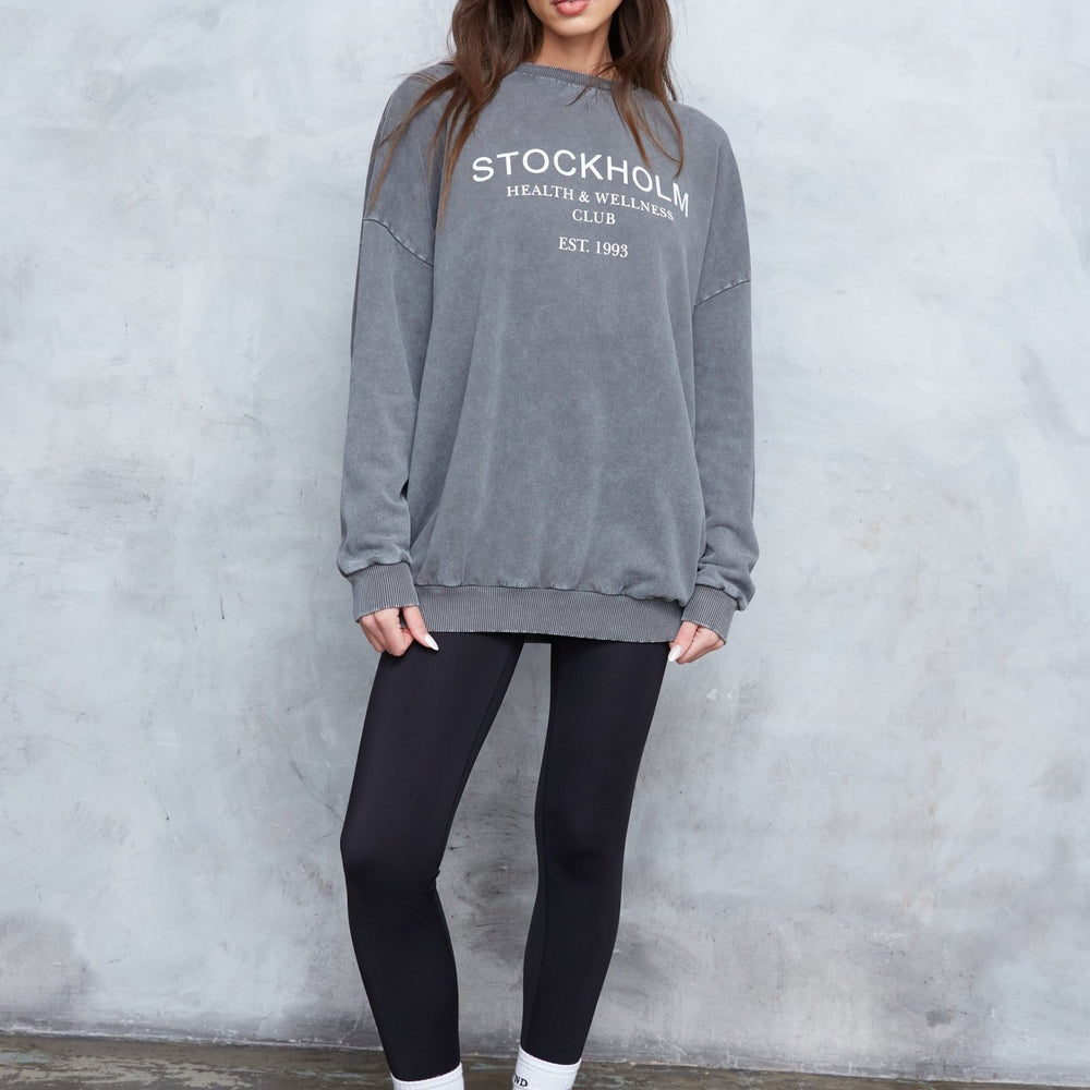 
                      
                        Acid Wash Stockholm Sweat Top - WKND Girl
                      
                    