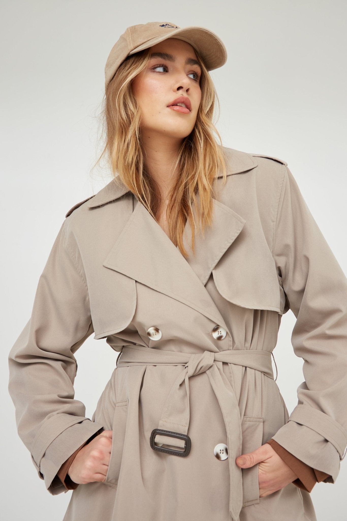 WKND Girl Cream Oversized Trench Coat