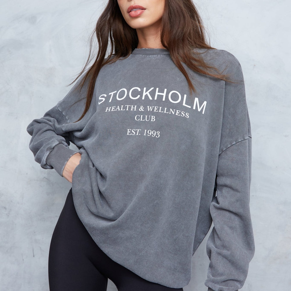 
                      
                        Acid Wash Stockholm Sweat Top - WKND Girl
                      
                    