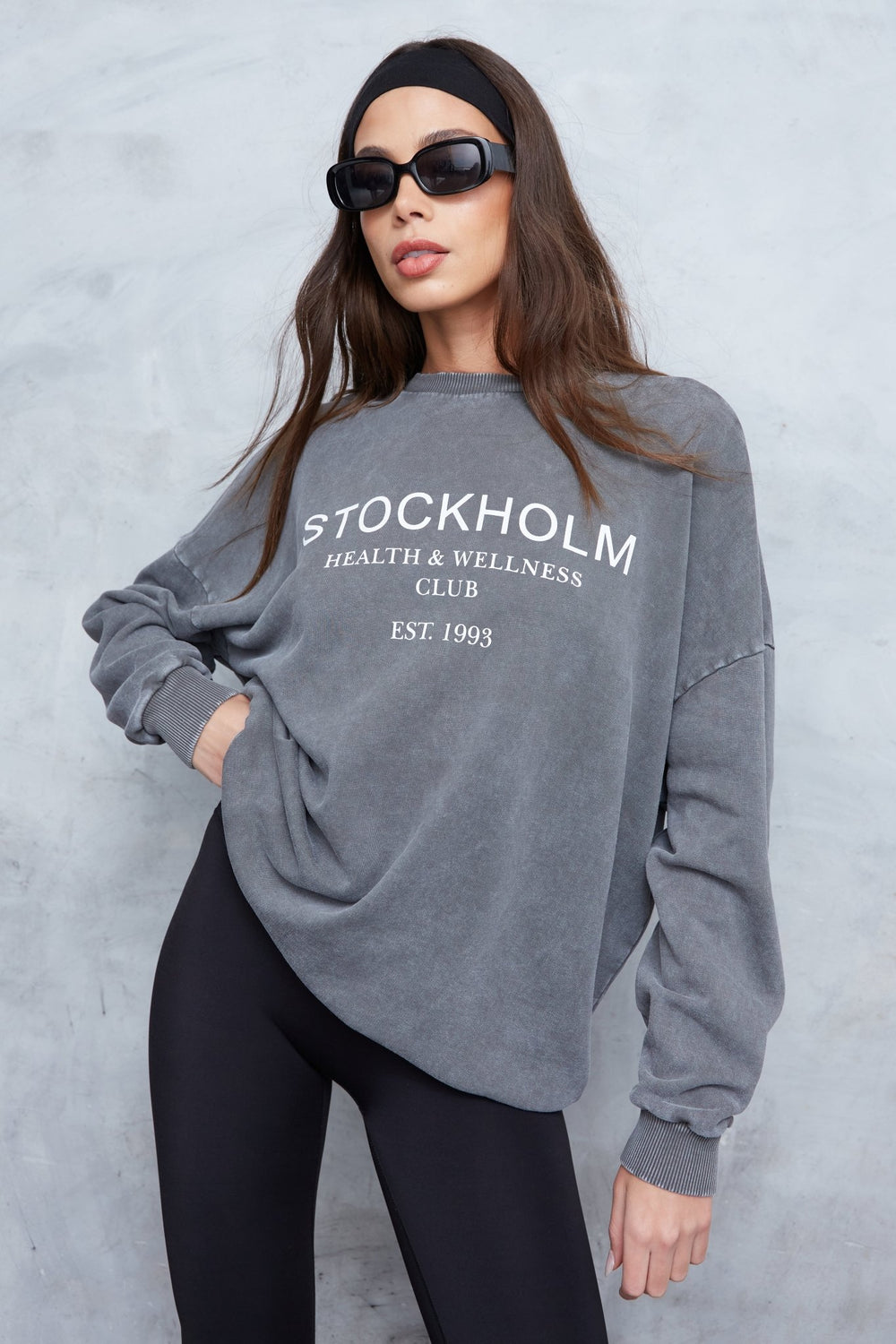 Acid Wash Stockholm Sweat Top - WKND Girl