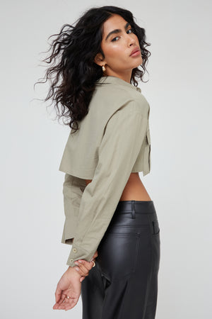 UTILITY CROPPED SHIRT