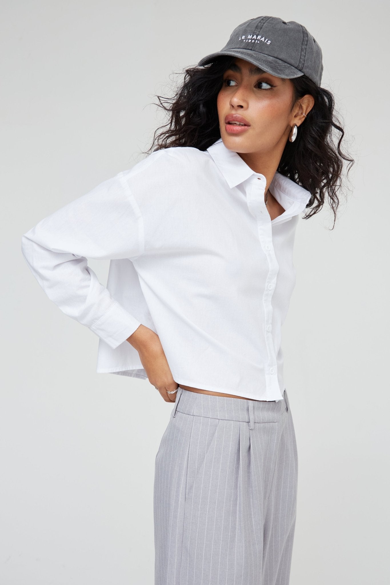 WKND Girl Oversized Split Back Cotton Shirt