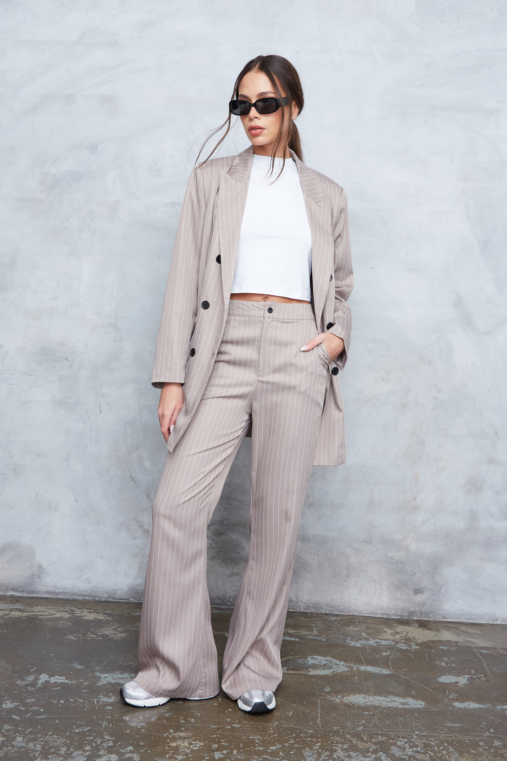 TAILORED PINSTRIPE OVERSIZED BLAZER