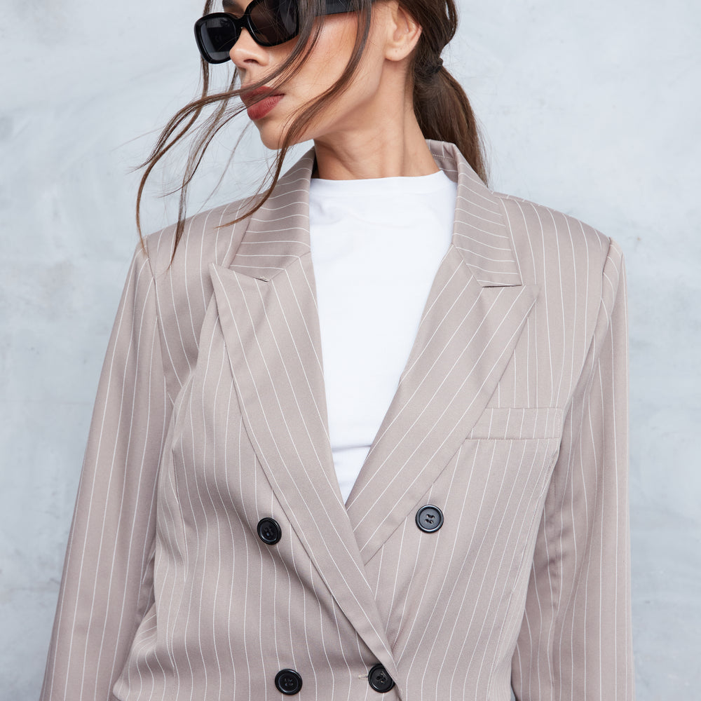 
                      
                        TAILORED PINSTRIPE OVERSIZED BLAZER
                      
                    