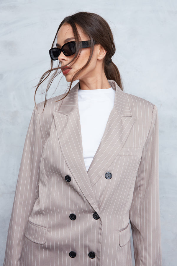 TAILORED PINSTRIPE OVERSIZED BLAZER