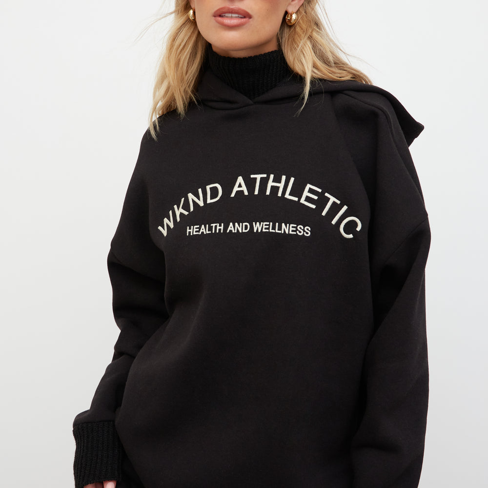 
                      
                        WKND ATHLETIC KNIT DETAIL HOODIE
                      
                    