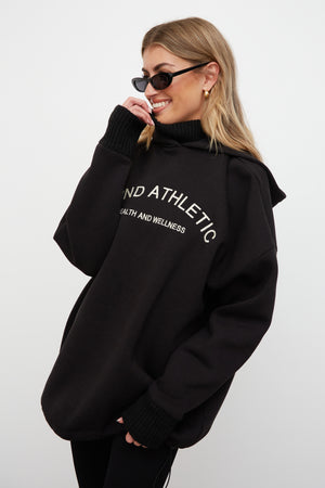 WKND ATHLETIC KNIT DETAIL HOODIE