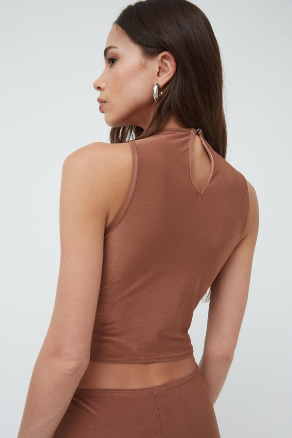 PREMIUM RUCHED HALTER TOP