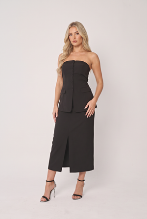 TAILORED POCKET DETAIL PENCIL SKIRT