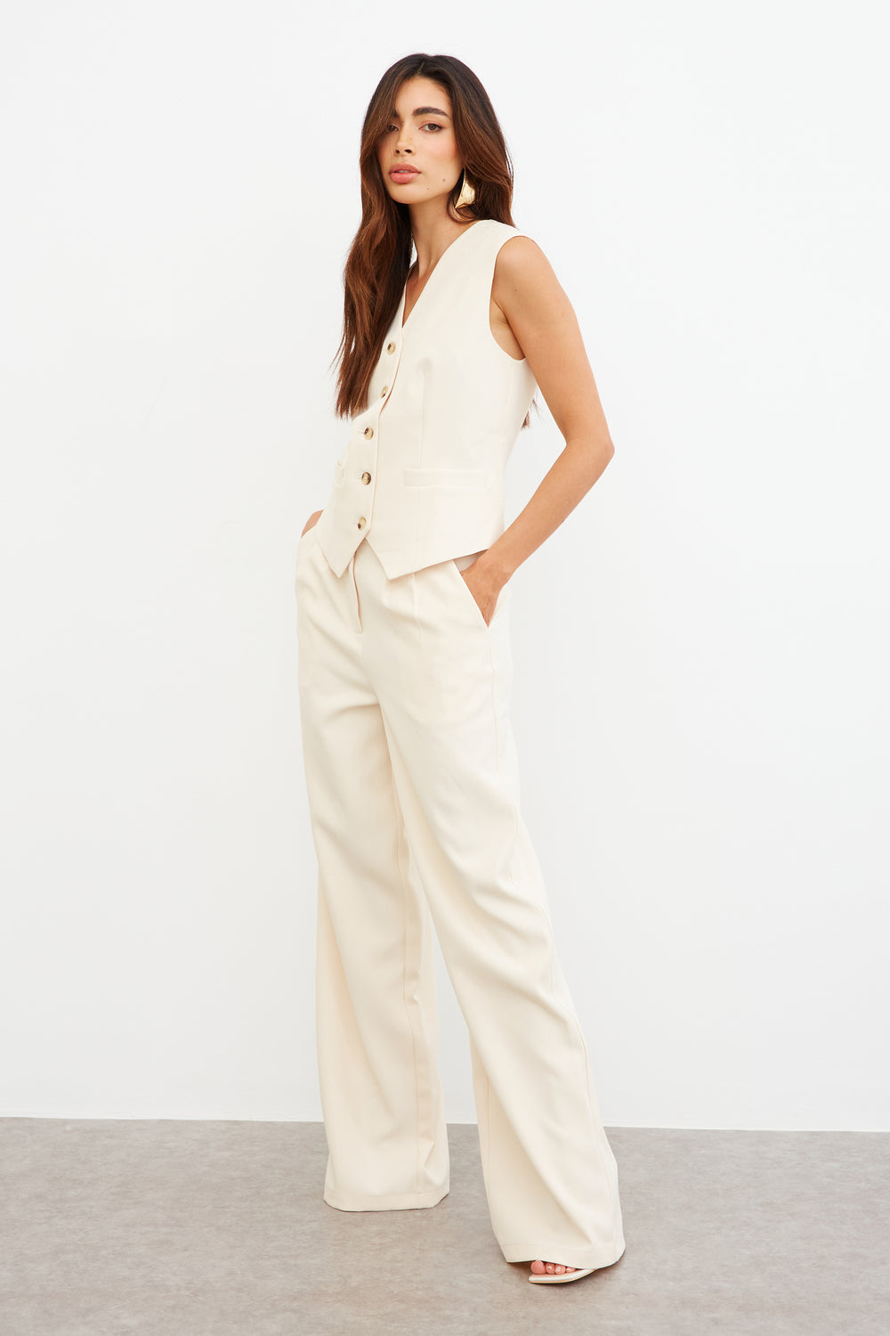 TAILORED WIDE LEG TROUSERS