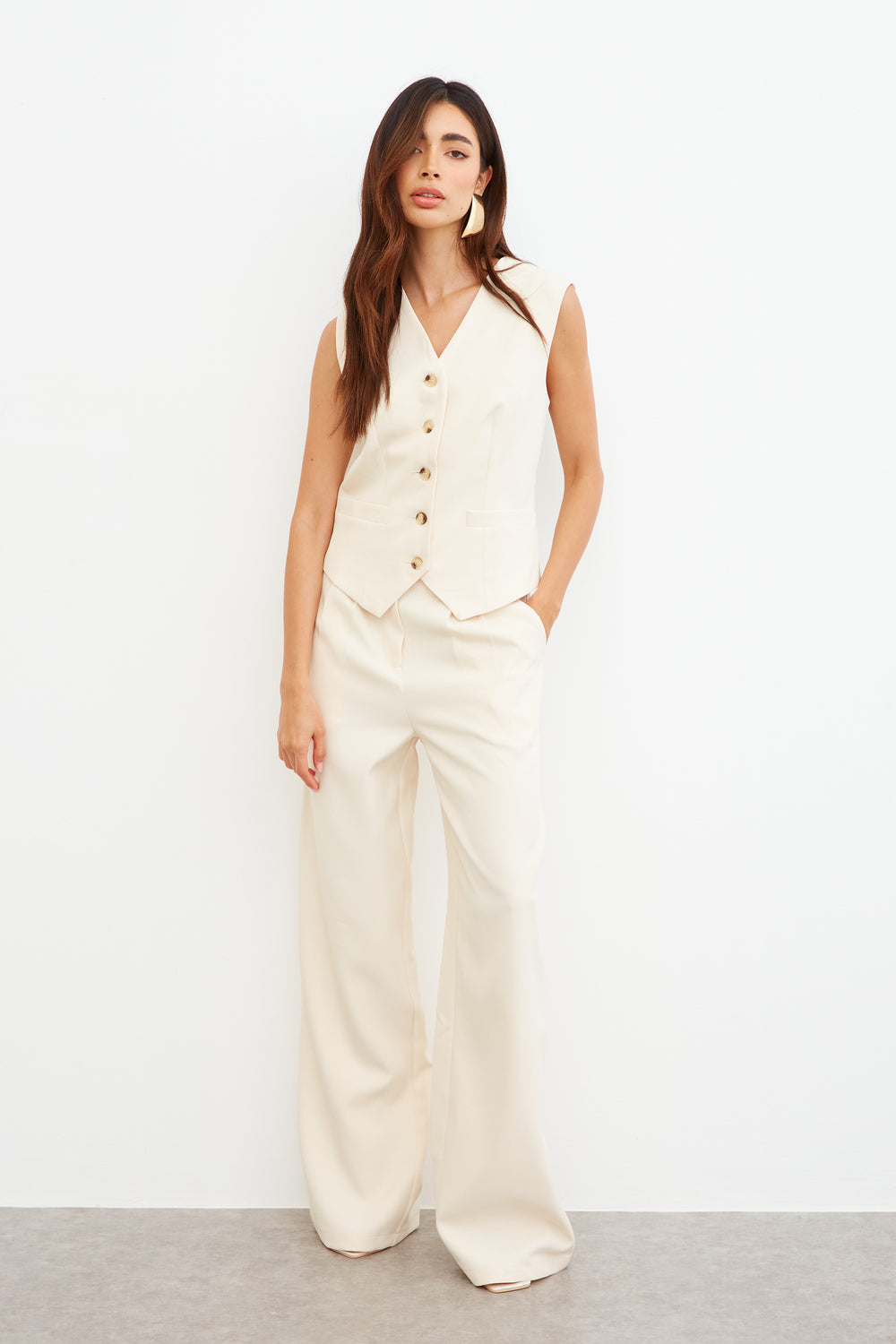 TAILORED WIDE LEG TROUSERS