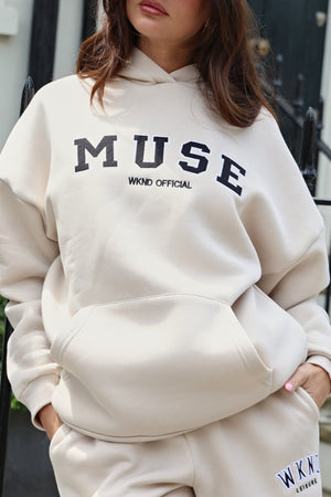 WKND Girl Muse Oversized Hoodie in Stone