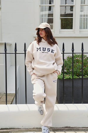 WKND Girl Muse Oversized Hoodie in Stone