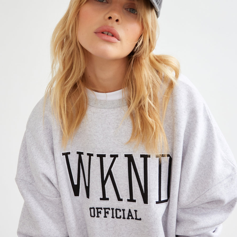 
                      
                        WKND EMBROIDERED OVERSIZED SWEAT
                      
                    