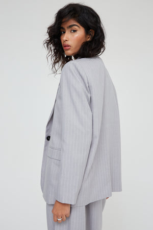 PINSTRIPE OVERSIZED BLAZER