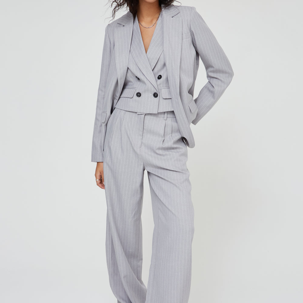 PINSTRIPE OVERSIZED BLAZER