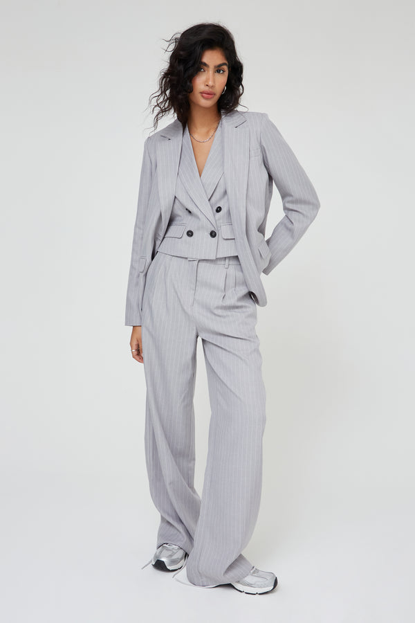 PINSTRIPE OVERSIZED BLAZER